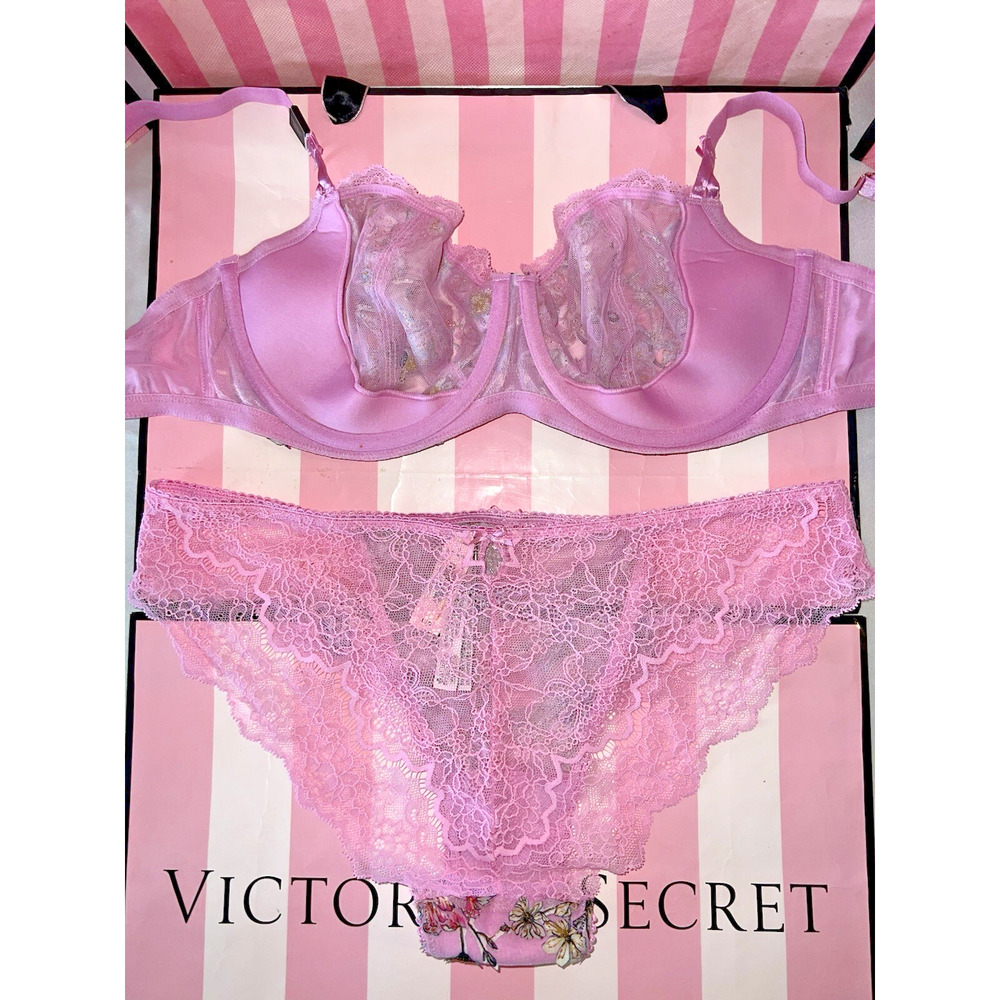 Victoria's Secret Bra Dream Angels 36DD Large Tanga Panty Last Set - Picture 2 of 6